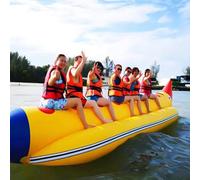 Bateau banane gonflable pour s'amuser en plein air, équipement de remorquage pour enfants et adultes, parfait pour les aventures en mer, lac, et piscine