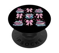 Bateau Capitaine Bateau Fille Coquette nœud Rose Maman PopSockets PopGrip Adhésif
