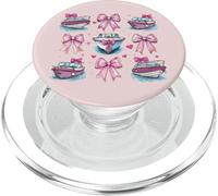 Bateau Capitaine Bateau Fille Coquette nœud Rose Maman PopSockets PopGrip pour MagSafe