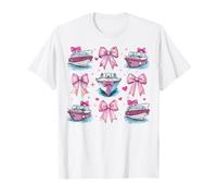 Bateau Capitaine Bateau Fille Coquette nœud Rose Maman T-Shirt