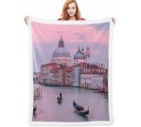 Bateau Couverture Hiver 150x200cm Couverture Lestée Océan, Couverture Chaude et Confortable, Super Douce et Moelleuse, Fleece Blanket Lavable à la Machine Facile à Manipuler, Chambre à CoucherA-3084