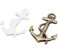 Bateau cuivré métal Forme ancrage extérieur Voiture Autocollant Sticker décoratif