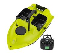 Bateau d'alimentation avec bateau GPS RC, mini bateau appât avec veilleuse LED, télécommande de 600 m, 99 points de position, capacité de charge 1,5 kg, double moteur, sac de transport et 2 batteries