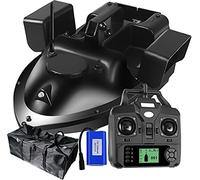 Bateau d'alimentation avec GPS RC, appât de pêche, bateau de pêche, bateau de croisière avec batterie 12000 mAh (noir)
