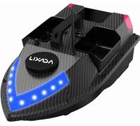 Bateau d'alimentation en fibre de carbone avec 99 postes d'alimentation - portée de 600 m, télécommande GPS, éclairage LED 7 couleurs, sac de bateau inclus, 12000mAh
