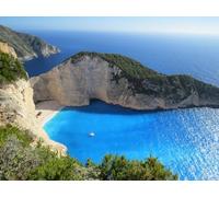 Bateau dans la Baie Bleue - Puzzle de 1000 pièces - Idéal pour Les Jours de Pluie, en Famille, comme Cadeau d'anniversaire ou décoration Murale (26 x 38 cm).