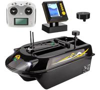 Bateau d'appât GPS avec télécommande, détecteur de poissons intelligent, capacité de charge de 8 kg, batterie 30 Ah, portée de 600 m, 4 bacs à appâts, retour intelligent pour les amateurs de pêche