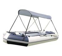 DYJD Bateau de Bateau Gonflable Couvercle de Bateau de Bateau Bimini Couvre-boutiques Bimini Top Bateau auvent avec des pôles de Support de Cadre en Aluminium,Gris