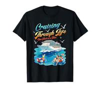 Bateau de croisière Amusant à Travers la Vie Un Port à la Fois T-Shirt