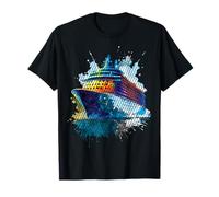 Bateau de croisière - Illustration Ocean Voyage colorée T-Shirt