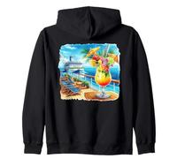 Bateau de croisière Tropical Cocktail Vacances Sweat à Capuche