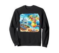 Bateau de croisière Tropical Cocktail Vacances Sweatshirt