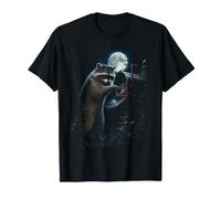 Bateau de Nuit avec Raton Laveur au Clair de Lune T-Shirt