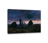 Bateau de pêche au bord de la mer Baltique Caspar David Friedrich Impression sur toile Reproduction sur toile Tableau célèbre pour décoration murale salon et chambre85x60cm(33x24in)Cadre intérieur