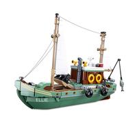 Bateau de pêche, briques de construction, 610 pièces, jouet d'anniversaire pour adultes, garçons ou filles à partir de 6 ans
