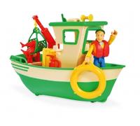 Simba 109251074 - Pompier Sam - Le Bateau De Pêche De Sam Charlie Avec Figurine