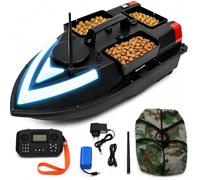 Bateau de pêche, GPS Rc, Bateau d'appâts de croisière GPS, avec Batterie de 5200 mAh 500M Bateau Amorceur Télécommandé, Bateau d'appât sans Fil Pêche 1,25KG Capacité, Auto Cruise Amorceur avec LED pou