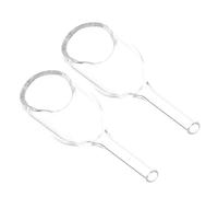 Bateau de Pesée Rond Transparent en Verre, Lot de 2 Set de Set de Pièces