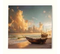 Bateau Diamond Painting Adulte, Diamond Painting Mer Broderie Diamant Kit Complet, DIY 5D Cristal Strass Point de Croix Puzzle Artisanat Peinture Diamant, Tableau Decoration Murale 30x30cm yt3-q29