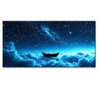 Bateau Diamond Painting Adulte Enfant 5D DIY Loisirs Créatifs Adultes Difficile Accessoires Inclus Ciel étoilé Broderie Diamant Painting kit Peinture Grand Format Strass Point Croix 65x130cm y-2050