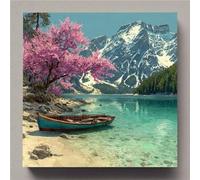 Bateau Diamond Painting Mer Diamond Painting Kit Complet, Bricolage 5D Peinture Diamant Adulte Cristal Strass Point de Croix Broderie Diamant Kit Complet, Tableau Decoration Murale 35x35cm ed7-e7