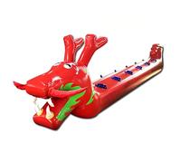 Bateau Dragon Gonflable pour Team Building, Fun Outdoor Indoor Jeux avec Pompe à Air pour Fêtes et Événements