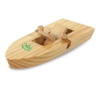 Vilac Jouet en bois Bateau à élastique 15 x 6 x 3 cm Beige