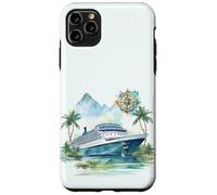 Bateau et Boussole Temps de croisière Maritime Voyage Nautique Coque pour iPhone 11 Pro Max