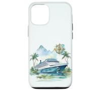 Bateau et Boussole Temps de croisière Maritime Voyage Nautique Coque pour iPhone 12/12 Pro