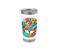 Bateau face à mon Boo Funny Halloween Cruise Couple Gobelet isotherme en acier inoxydable double paroi