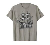 Bateau fantôme cool avec crâne Argh Pirate T-Shirt