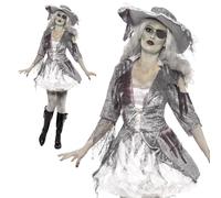 Adulte Costume Fantôme Femmes Ghost Pirate Nonne Déguisement Costume Halloween