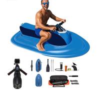 Bateau gonflable 2 en 1 avec hélice sous-marine, kit de jet ski motorisé pour la plongée, comprend un sac de rangement et une pagaie de kayak, idéal pour les fêtes de natation et les aventures en mer