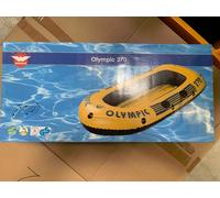 Bateau gonflable 3 places mer piscine max 200Kg 264x122cm JAUNE Wehncke 10567