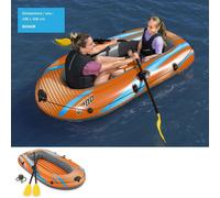 Bateau gonflable avec paire de rames et pompe à pied - longueur 196 cm