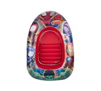 Bateau Gonflable Enfant 100x60cm Super Heros, Multicolore - Jouet Aquatique 3-6 Ans - Eau, Piscine, mer - Set Jeu Flottant et Carte