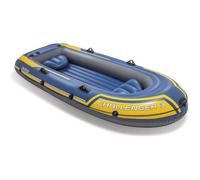 Set Bateau Challenger avec rames et gonfleur 3 places Bleu et Jaune
