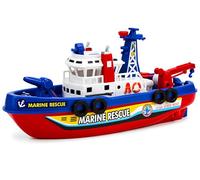 Bateau jouet avec canon à eau, motobateau à batterie, motobateau électrique, bateau, anti-incendie, jouet navire de secours nautique à moteur