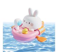 Bateau Jouet De Bain,Bateau De Jeu Flottant À Forme Animale avec Cordelette À Tirer - Bain avec d'eau | Convient pour Garçons et Filles, Salle d'eau, Douche, Piscine, Plage et La
