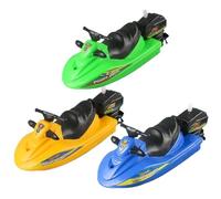 Bateau jouet, ensemble de 3 bateaux à moteur à remontage, bateaux jouets flottants en plastique pour baignoire, jouets de piscine pour enfants, bateau bain remontage pour enfants 3 ans et
