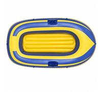 Bateau Kayak Gonflable en PVC, Embarcation Solitaire À 4 Chambres | Avec Pagaies, Pompe et Kit de Réparation