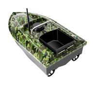 Bateau leurre camouflage - Double moteur 13 000 tr/min et support GPS - Portée de 500 m - Autonomie de 3 h (3-4 puissances de vent, éclairage LED inclus) - Pour pêcheur