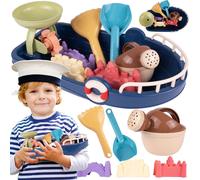Bateau Malplay pour la baignade ou le bac à sable | Jouets pour la plage, le lac ou la piscine | Set avec accessoires | pour enfants à partir de 3 ans