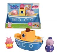 Bateau miniature naval - TOMY - Peppa Pig - 12 mois - Jaune et bleu - Verseurs et roue à eau