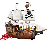 LEGO Creator 3-en-1 Bateau Pirate Mythique - Jouet - Maquette se Transformant en Château ou Bateaux Jumeaux - Décoration Chambre d'enfant - Cadeau d'anniversaire pour Garçon ou Fille dès 9 Ans 31387