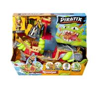 PIRATIX Le Bateau Kraken - Contient 1 Bateau Kraken, 2 Piratix & Accessoires exclusifs, 1 Projectile de Canon, 1 trésor Exclusif, 6 trésors dorés, 1 Drapeau Exclusif, 1 épée, 1 Ancre et 1 Prison.