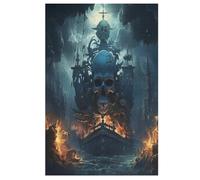 Bateau Pirate Puzzle Adulte 1000 Pièces Artisanat Cadeau Famille Puzzles Classique 3D Puzzle Jouet en Bois Cadeau Unique Décoration Intérieure (78×53cm)
