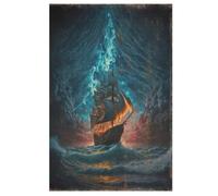 Bateau Pirate Puzzles De 1000 Pièces, Puzzle pour Adultes en Bois, Jeu D'adresse Toute La Famille, 78×53cm