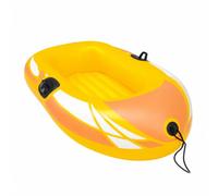 Bateau Plage Gonflable Résistant, Modèle 120 sans Pompe Ni Rames, Orange Et Jaune