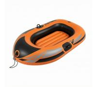 Bateau Plage Gonflable Résistant, Modèle 120 sans Pompe Ni Rames, Orange Et Noir